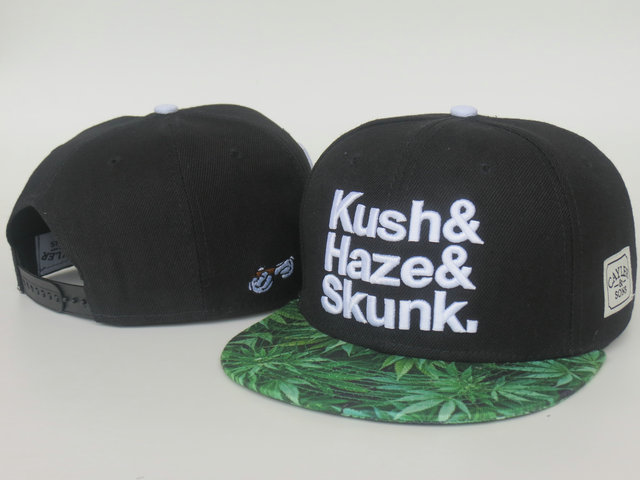 CAYLER & SONS Kush&Haze&Skunk Black Snapback Hat LS 0512
